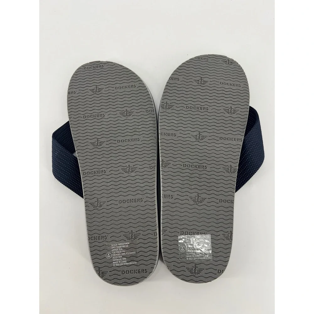 Dockers Mens Navy Blue Flip Flop Sandals Thong Summer Beach Shoes FMS5370ADK 8-9